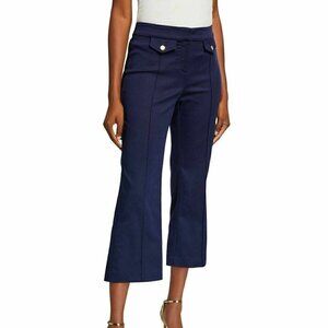 Michael Kors Womens Dark Blue Flare Casual Cropped Pants